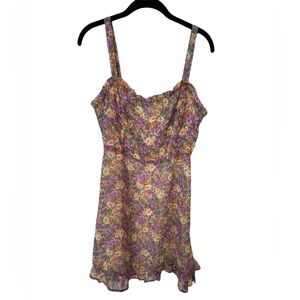 Lush Ruffle Floral Mini Dress Women’s Size Medium